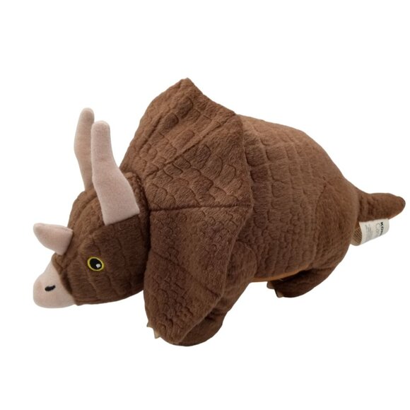 Triceratops Plush Kohls Cares Brown Dinosaur Horns 13 Inch Stuffed Animal Toy - Picture 3 of 12